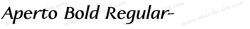 Aperto Bold Regular字体转换
